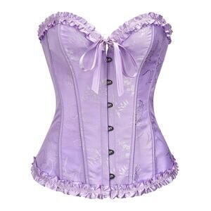 Szivyshi Sz XL Corset Bustier Shapewear Lingerie  Jacquard Lilac Purple Fairy